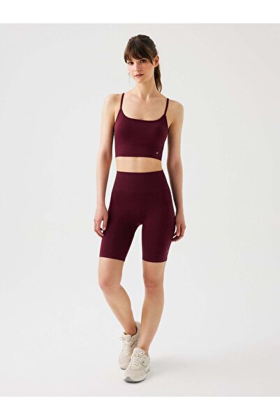 Jerf Vella High Waist Comfort Biker Leggings Claret Red