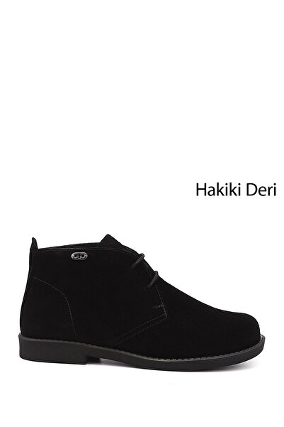 GÖNDERİ(R) Women/Girls Black Suede Rubber Sole Genuine Leather Boots