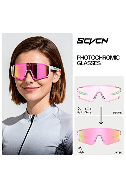 Choice12 DZ-S1412-PH-PI-19 SCVCN Outdoor Men UV400 MTB Bike Glasses Hot Photo...