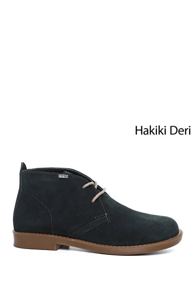 GÖNDERİ(R) Women/Girls Petrol Green Rubber Sole Genuine Leather Boots