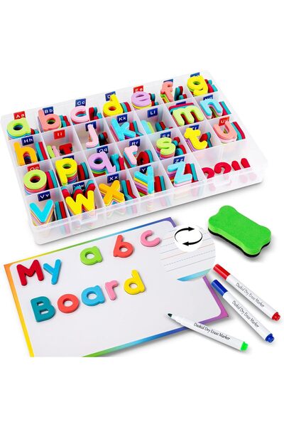 SARALMA Set educativ magnetic complet: Litere, Simboluri cu tablă - Învățare ...