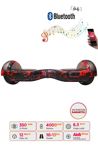 CityMate Elektrikli Kaykay Hoverboard Bluetooth Hoparlörlü 6.5 İnç Grafiti D1...