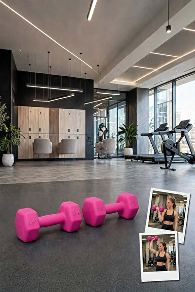Dambılcım PEMBE 2 KG x 2 Adet Toplam 4 KG Dambıl Seti 4 KG Dumbell Set