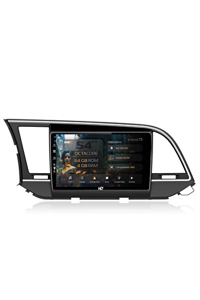 HUB64 Navigatie Android Hyundai Elantra (2015-2018), 9 inch, 4GB RAM, CarPlay...