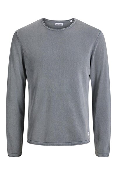 Jack & Jones Μπλούζα πλεκτή ανδρική 12174001 "Eleo knit" γκρι turbulence