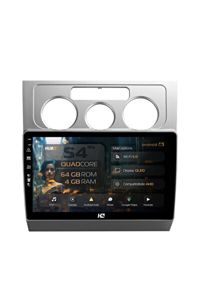HUB64 Navigatie Android Volkswagen Touran (2003-2010), 10.1 inch, 4GB RAM, Ca...