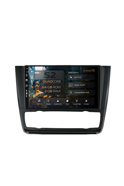 HUB64 Navigatie Android BMW Seria 1 E87 (2007-2011), Clima Automata, 9 inch, ...