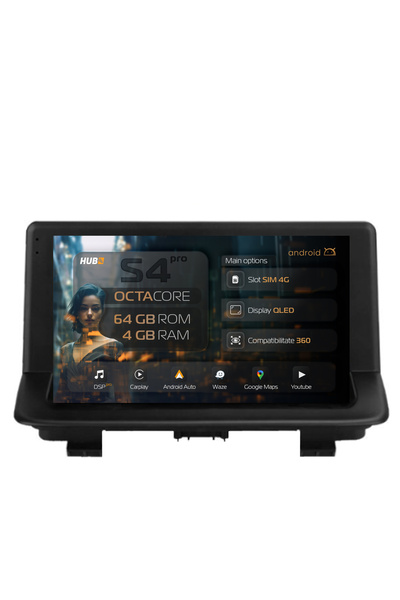 HUB64 Navigație Android Audi Q3 (2011-2018), 9 inch, 4GB RAM, CarPlay și Andr...