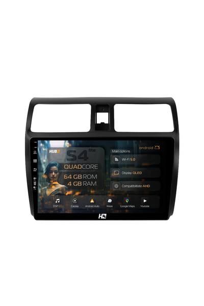 HUB64 Navigație Android Suzuki Swift (2003-2010), 10.1 inch, 4GB RAM, CarPlay...
