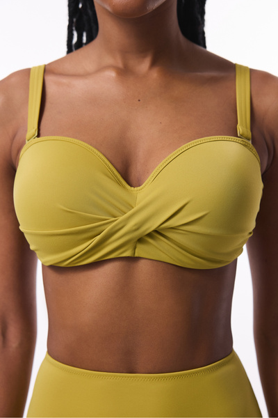 Penti Yağ Yeşili Beauty Toparlayıcı Balenli Balconette Bikini Üstü