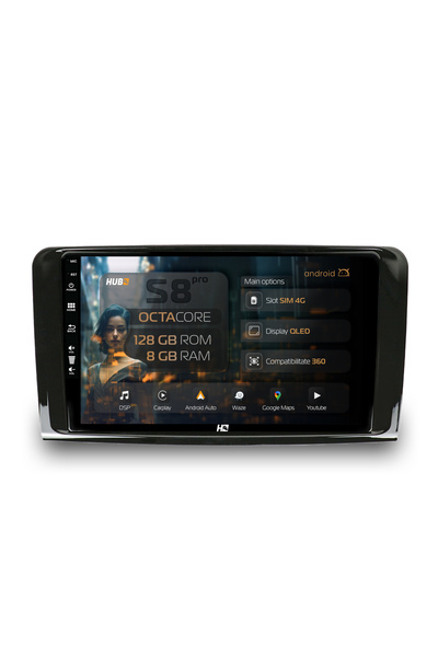 HUB64 Navigație Android Mercedes Benz ML W164 / GL X164, 9 inch, 8GB RAM, Car...