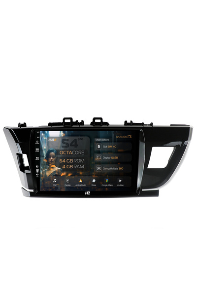 HUB64 Navigație Android Toyota Corolla (2012-2016), 10.1 inch, 4GB RAM, CarPl...