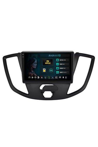 HUB64 Navigație Android Ford Transit (2014-2020), 9,5 inch, 4GB RAM, CarPlay ...