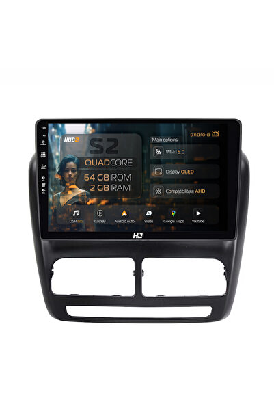 HUB64 Navigație Android Fiat Doblo (2010-2015), 9 inch, 2GB RAM, CarPlay și A...