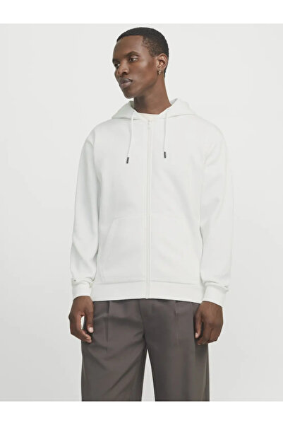 Jack & Jones Ζακέτα φούτερ ανδρική "Hood" λευκή