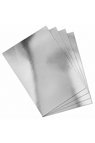 Muka Aynalı -Metalize Fon Kartonu 50 X70 Cm 10 Adet Gümüş Renk