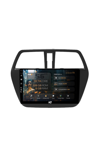 HUB64 Navigatie Suzuki SX4 S-Cross (2014-2020), 6GB RAM, Octacore, Slot Sim 4...