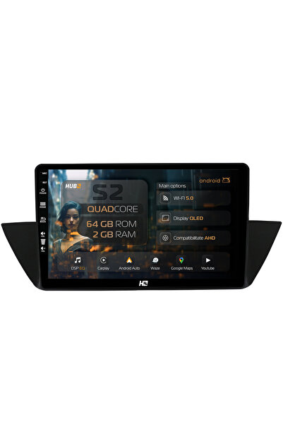 HUB64 Navigație Android BMW X1 (2009-2015), 10.1 inch, 2GB RAM, CarPlay și An...