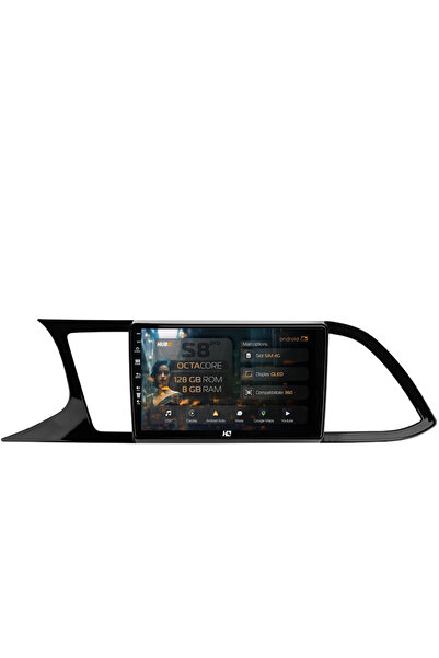 HUB64 Navigație Android Seat Leon 3 (2014-2020), 9 inch, 8GB RAM, CarPlay și ...