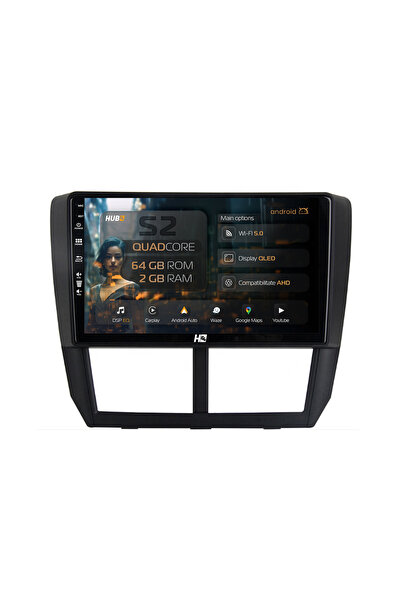 HUB64 Navigație Android Subaru Forester (2007-2013), 9 inch, 2GB RAM, CarPlay...