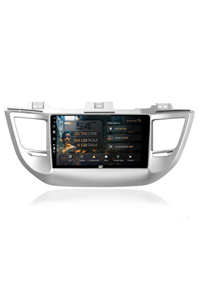 HUB64 Navigatie Android Hyundai Tucson 3 (2015-2019), 9 inch, 4GB RAM, CarPla...