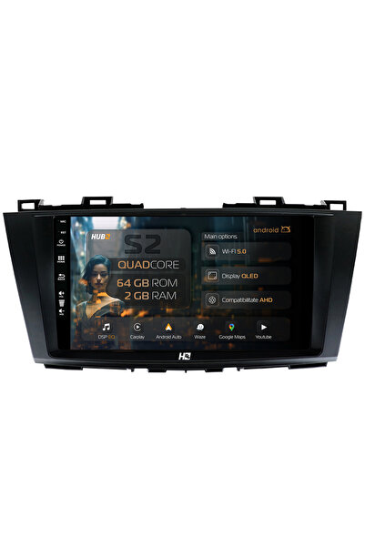HUB64 Navigație Android Mazda 5 (2010-2015), 9 inch, 2GB RAM, CarPlay și Andr...
