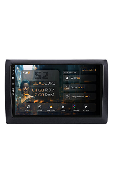 HUB64 Navigație Android Fiat Stilo, 9 inch, 2GB RAM, CarPlay și Android Auto,...