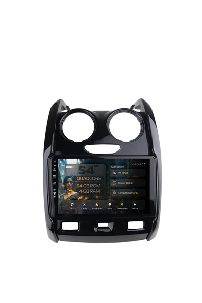 HUB64 Navigație Android Dacia Duster (2012-2019), 9 inch, 4GB RAM, CarPlay și...