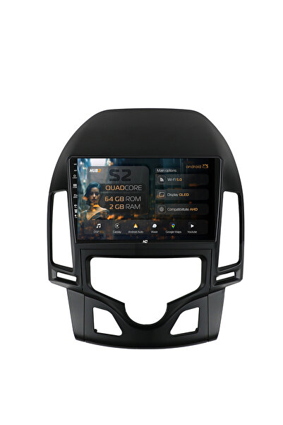 HUB64 Navigatie Android Hyundai I30 (2007-2012), Clima Automata, 9 inch, 2GB ...