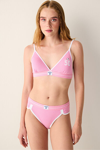 Penti Removable Padded Soft Triangle Triangle Pink Bra - Sanrio Collection