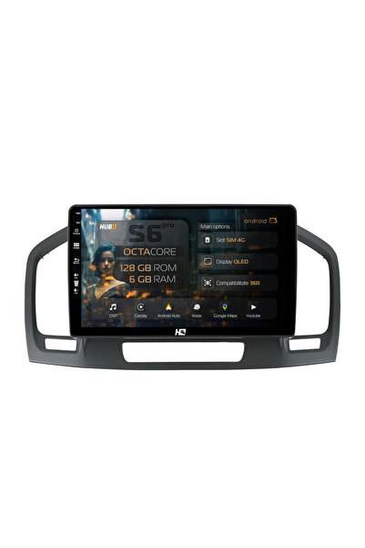 HUB64 Navigație Android Opel Insignia (2008-2013), 9 inch, 6GB RAM, CarPlay ș...