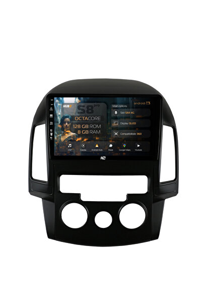 HUB64 Navigatie Android Hyundai I30 (2007-2012), Clima manuala, 9 inch, 8GB R...