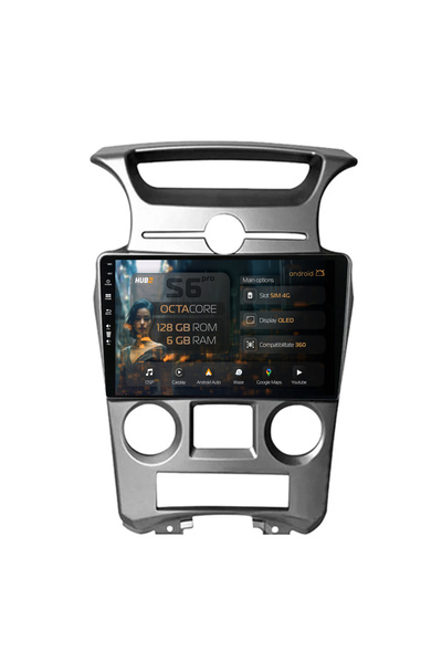 HUB64 Navigație Android Kia Carens (2007-2011), 9 inch, 6GB RAM, CarPlay și A...