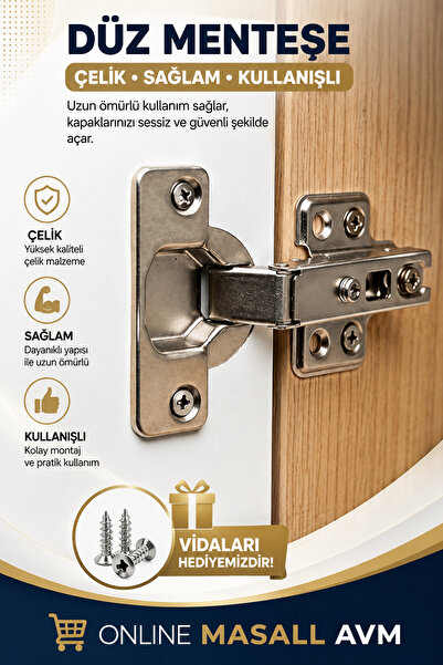Online Masall AVM Menteşe düz çelik dolap,konsol,vestiyer,ünite ve mutfak dol...