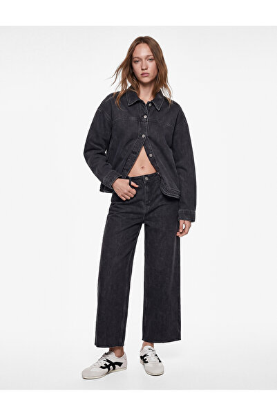 Koton High Waist Comfortable Fit Cotton Denim Trousers - Culotte Jeans