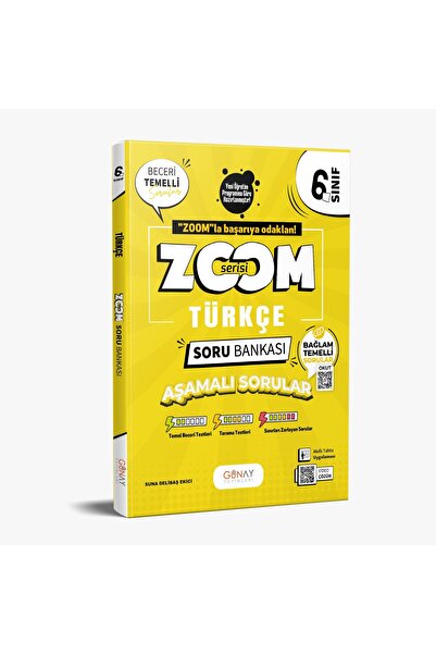 Günay Yayınları GÜNAY YAYINCILIK 6. SINIF ZOOM TÜRKÇE SORU BANKASI (GÜNCEL MÜ...