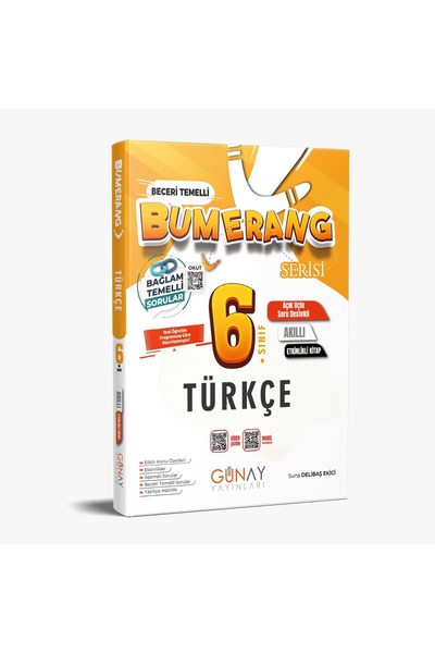 Günay Yayınları GÜNAY YAYINCILIK 6. SINIF BUMERANG TÜRKÇE ETKİNLİKLİ AKILLI K...