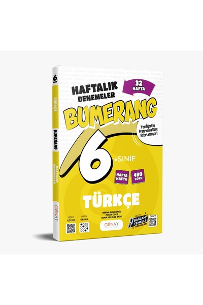 Günay Yayınları GÜNAY YAYINCILIK 6. SINIF BUMERANG TÜRKÇE 32 HAFTALIK DENEMEL...