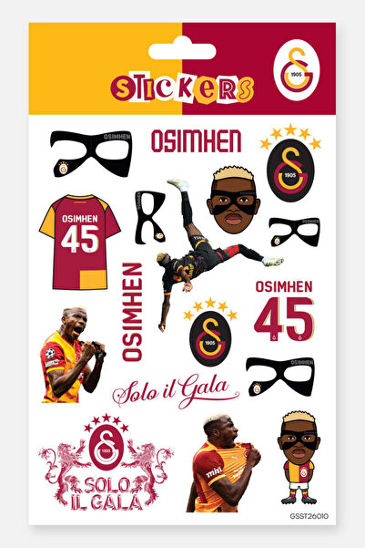 Galatasaray Σετ Αυτοκόλλητων Victor Osimhen - Αυθεντικό με άδεια χρήσης