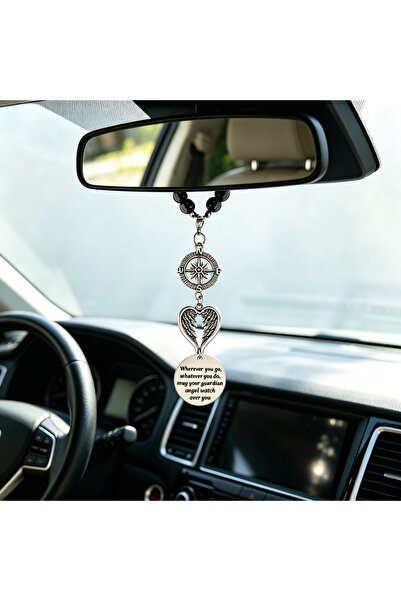Generic Brand Compass Angel Heart Car Hanging Ornament Guardian Blessing Pend...