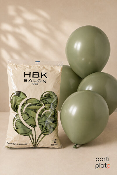 HBK Balon بالون باستيل 12 بوصة HBK أوكالبتوس 100 قطعة