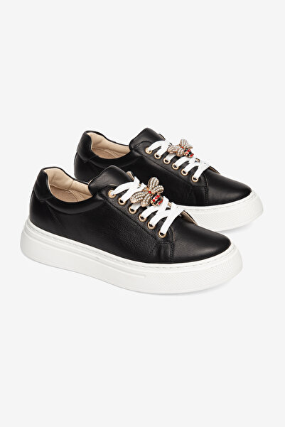 Cefi Shoes حذاء رياضي نسائي من فالنسيا مصنوع من الجلد الطبيعي باللون الأسود و...