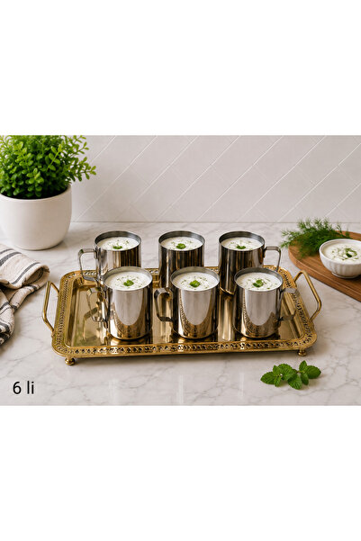 SUNVERA ÇELİK 6 Adet 350 ml 304 Kalite Paslanmaz Çelik Kamp ve Piknik Bardağı...