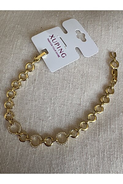 Generic Brand Xuping Tarnish-Resistant Ring Detailed Zircon Stone Steel Bracelet
