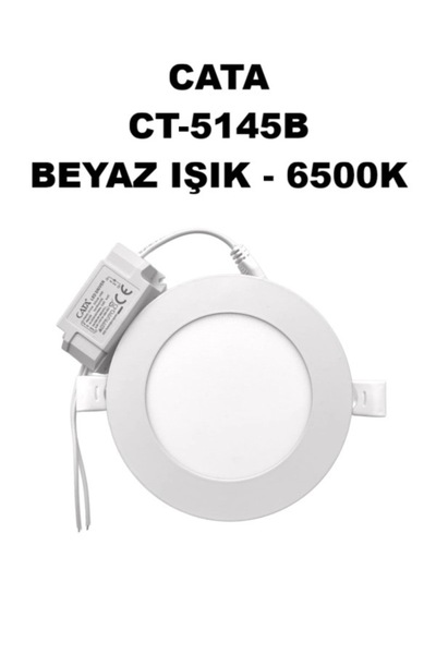 Cata CT-5145B-5 5 Adet 6W Slim Panel Beyaz 6400K