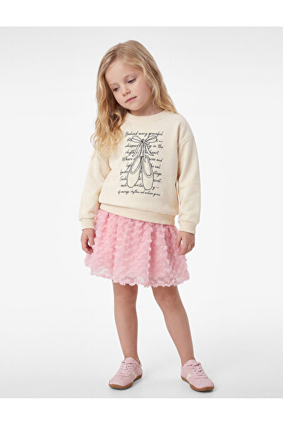 Koton Printed Long Sleeve Crew Neck Sweatshirt