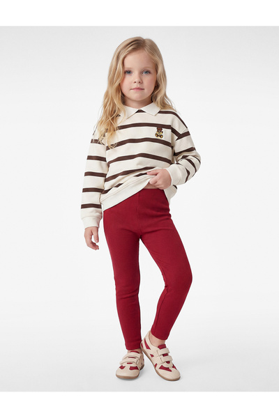 Koton Cotton Elastic Waist Camisole Basic Long Leggings
