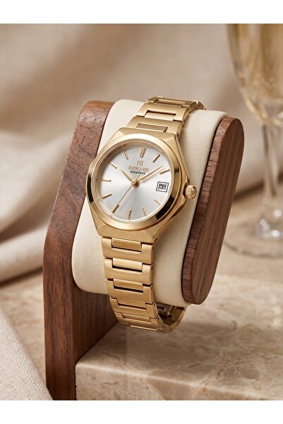 Reward Excellent Kadın Kol Saati 27 mm 14K Altın Tonlu Gold Renk Çelik Kordon...