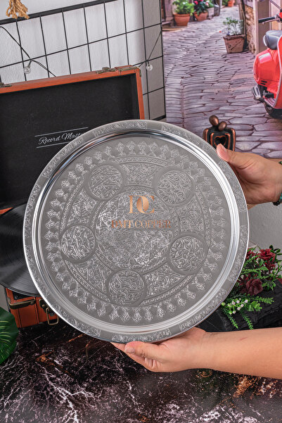 DMT COPPER HOME GAZİANTEP 34CM KROM NİKEL KAPLAMA 34CMSunum Servis Tepsisi OT...