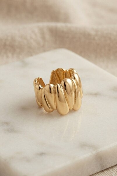 Inure Jewelry Drop-Shaped Body Gold Color Bohemian Ring